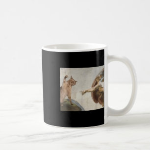 Taza De Café Graciosa Creación De Dios De Adam Meme Michelangel