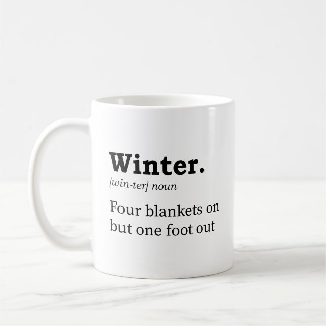 Taza De Café Graciosa definición de invierno (Izquierda)