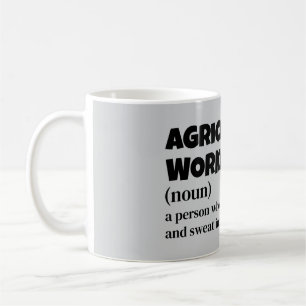 Taza De Café Graciosa definición de trabajador agrícola: regalo