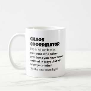 Taza De Café Graciosa definición del coordinador del mejor caos