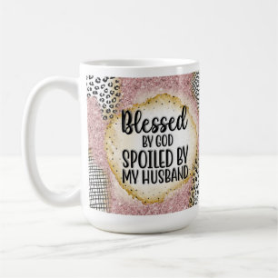 Taza De Café Graciosa esposa Coffee Mug, Blessed Wife Cup