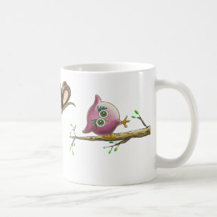 Taza De Café Graciosa imagen de búho lindo