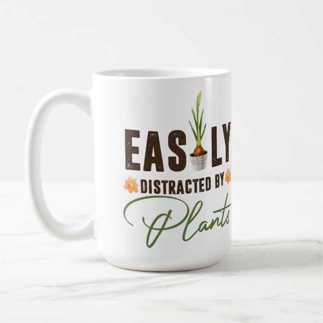 Taza De Café Graciosa jardinería de plantas de bombilla regalo  (Izquierda)