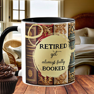 Taza De Café Graciosa jubilación de libros antiguos