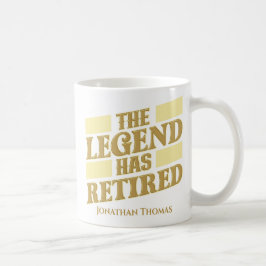 Taza De Café Graciosa jubilación personalizada de leyenda