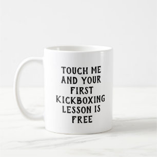 Taza De Café Graciosa Kickboxing Tu primera lección de Kickboxi