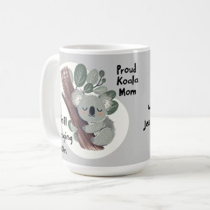 Taza De Café Graciosa mamá de Koala "Todavía aferrándose", dulc