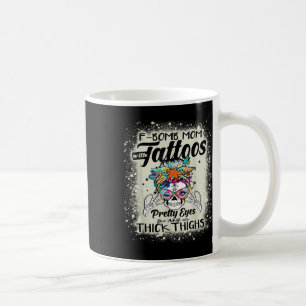 Taza De Café Graciosa Mamá De La Bomba Con Los Ojos De Los Tatu