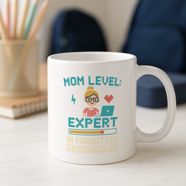 Taza De Café Graciosa Mamá Mug; Experta en contraseñas olvidada (Subido por el creador)