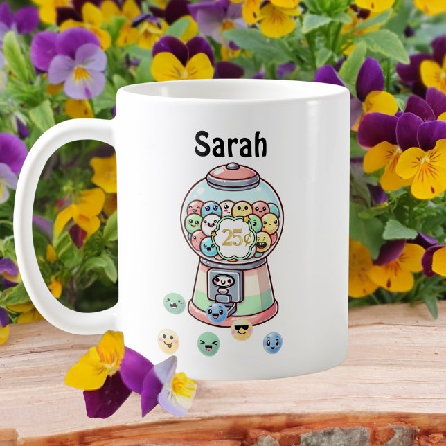 Taza De Café Graciosa máquina de Gumball Cute, nombre de niños  (Subido por el creador)