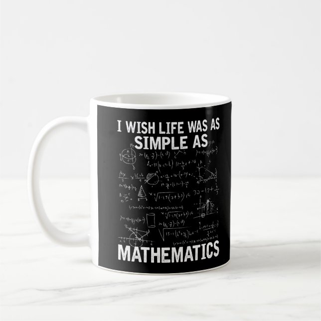 Taza De Café Graciosa matemática matemática nerviosa (Izquierda)