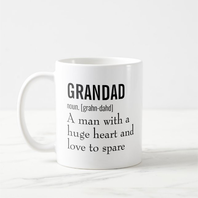 Taza De Café Graciosa mejor regalo de definición de abuelo para (Izquierda)