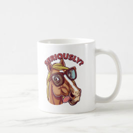 Taza De Café 🐴 Graciosa Mug de Caballo - "¡En serio!"