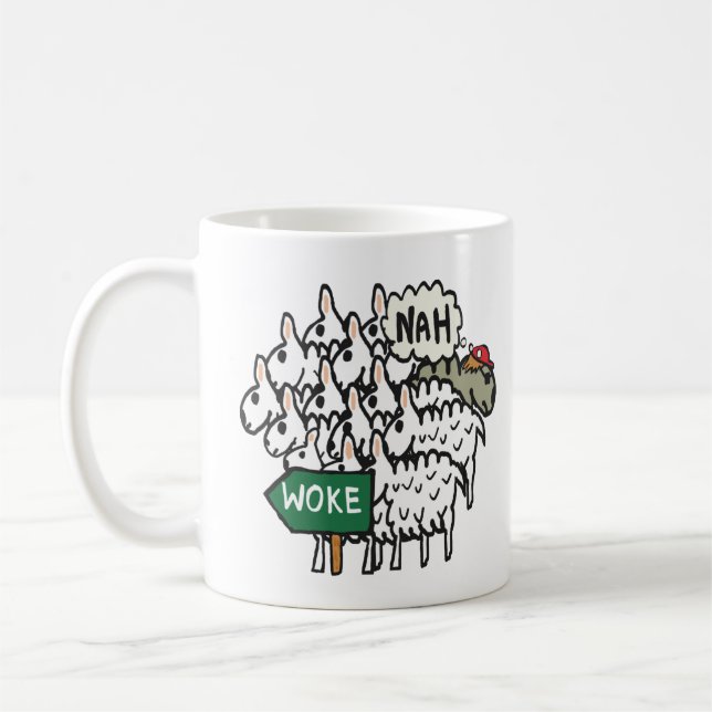 Taza De Café Graciosa oveja antiempañada (Izquierda)