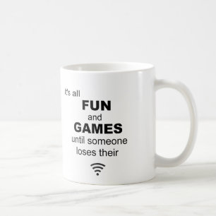 Taza De Café Graciosa pérdida de Internet WiFi - Blanco