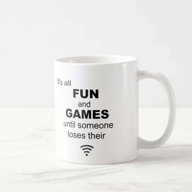 Taza De Café Graciosa pérdida de Internet WiFi - Blanco (Derecha)