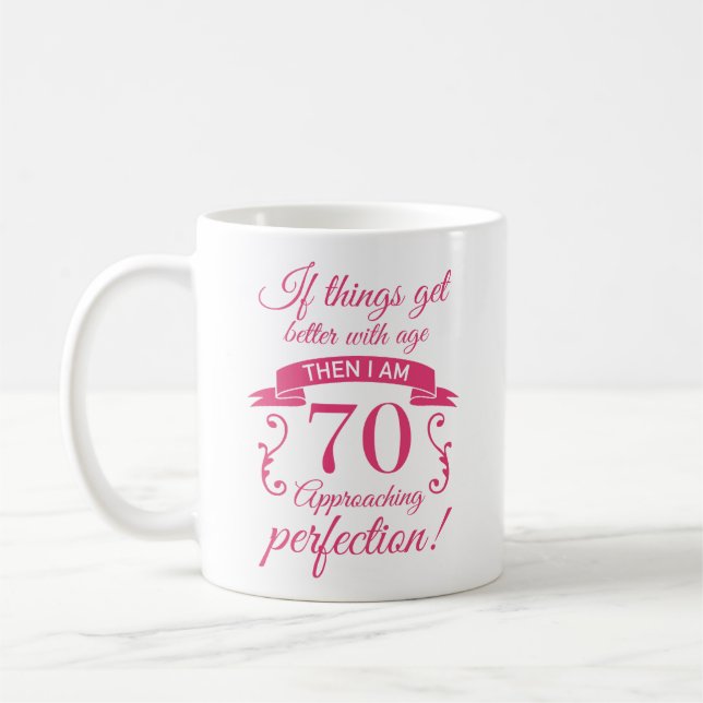 Taza De Café Graciosa 'Perfección' por los 70 años (Izquierda)