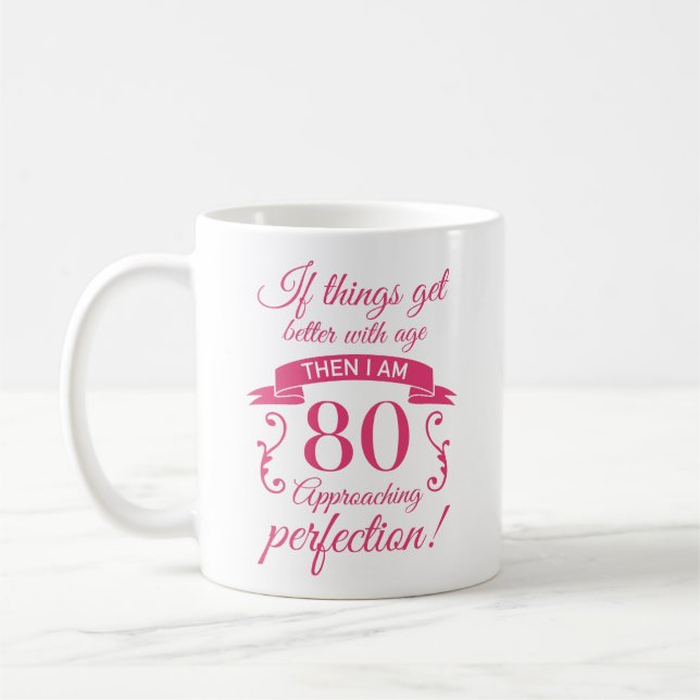 Taza De Café Graciosa 'Perfección' por los 80 años (Izquierda)