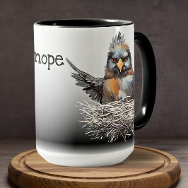 Taza De Café Graciosa pintura de pájaros nopo sarcástica