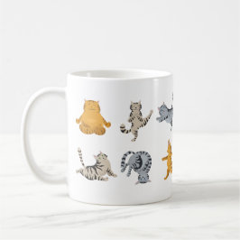 Taza De Café Graciosa pose de yoga para gatos