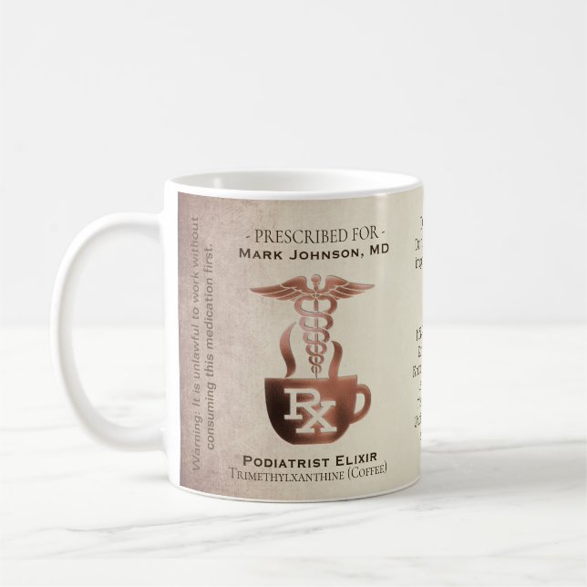 Taza De Café Graciosa prescripción de Personalizado (Izquierda)