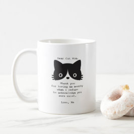 Taza De Café Graciosa querida gata mamá negra Mug personalizada