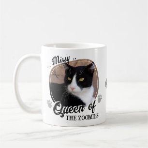 Taza De Café Graciosa Reina De Fotografía De Gato De Zoomías