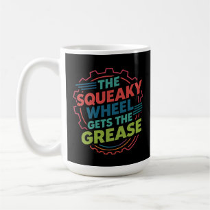 Taza De Café Graciosa rueda retro fastidiosa idiom recibe grasa