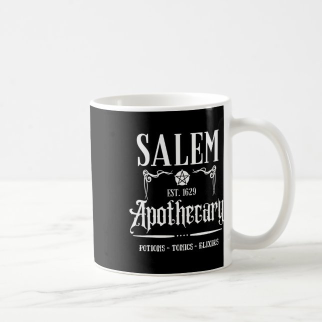 Taza De Café Graciosa Salem Witch Machusetts Apothecary Hallowe (Derecha)