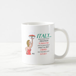 Taza De Café Graciosa Saucy picante mujer italiana y Personaliz