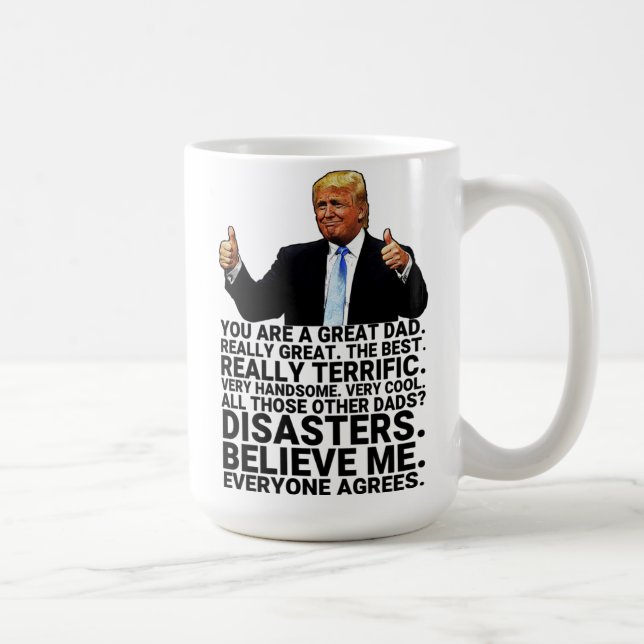 Taza De Café Graciosa tarjeta de cumpleaños de Trump (Derecha)