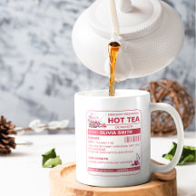 Graciosa Té Caliente Rosa Recetado Té Café Mug