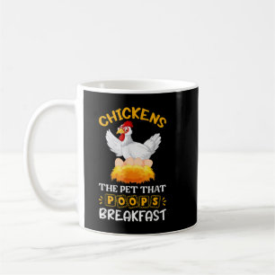 Taza De Café Graciosa vaca marrón de pollo pardo
