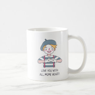 Taza De Café Graciosamente Te Amas Con Todo El Doodle Del Coraz