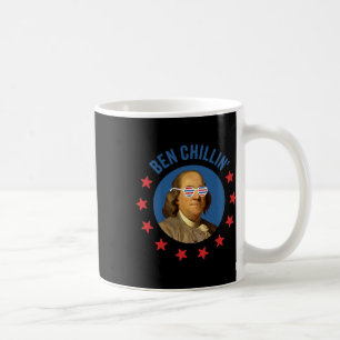 Taza De Café Gracioso 4 De Julio - Ben Chillin' - Hip Ben Frank