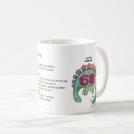 Taza De Café Gracioso 60.º Dino personalizado 'Cuando yo era tu
