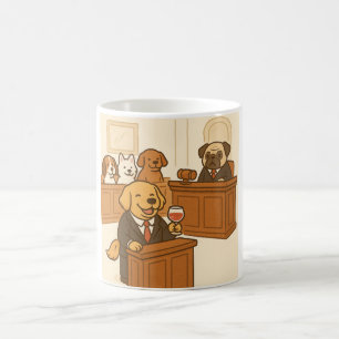 Taza De Café Gracioso abogado de perros