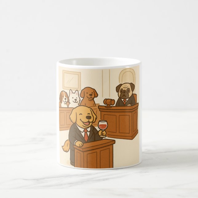 Taza De Café Gracioso abogado de perros (Centro)