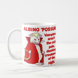 Taza De Café Gracioso Albino Possum Vampire Animal