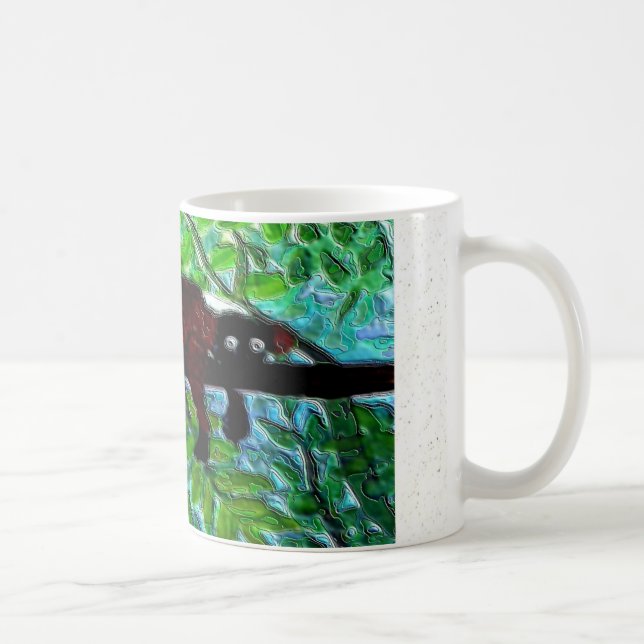 Taza De Café Gracioso Animal Red Lemur relajante (Derecha)