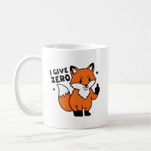 Taza De Café Gracioso animal rojo Fox Pun blanco negro Minimali