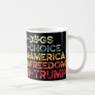 Taza De Café Gracioso Anti Trump Tee, Pro-perros, Pro-elección,