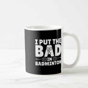 Taza De Café Gracioso Arte De Badminton Para Hombres Transporta