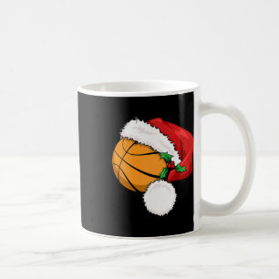 Taza De Café Gracioso baloncesto Santa Hat Feliz Navidad Xm