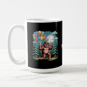 Taza De Café Gracioso Bash Balloons de la fiesta de cumpleaños 