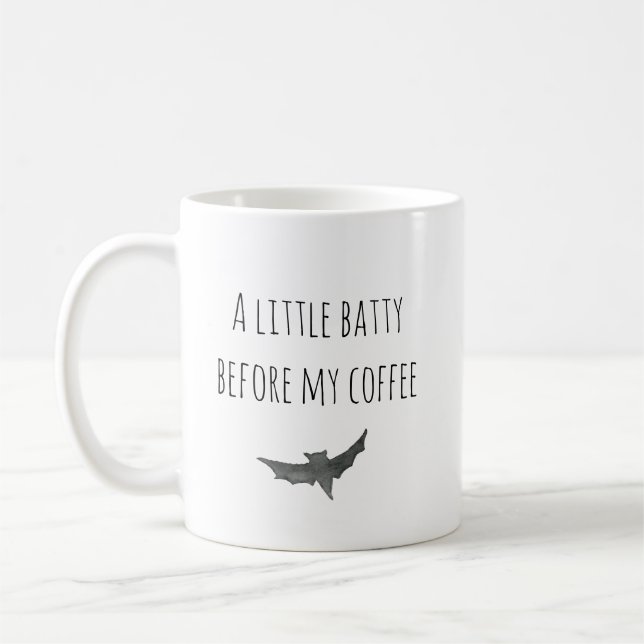 Taza De Café Gracioso Batty Halloween (Izquierda)