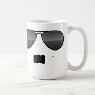 Taza De Café Gracioso bigote gafas lindo gángster