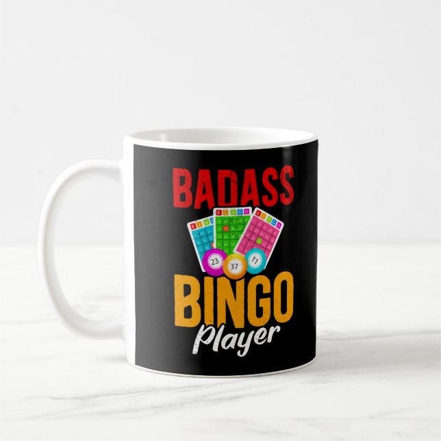 Taza De Café Gracioso Bingo Balls Sarcástico Bingo Jugador (Izquierda)