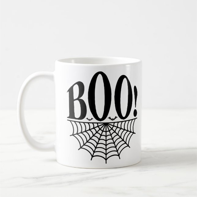 Taza De Café Gracioso boo de Halloween (Izquierda)