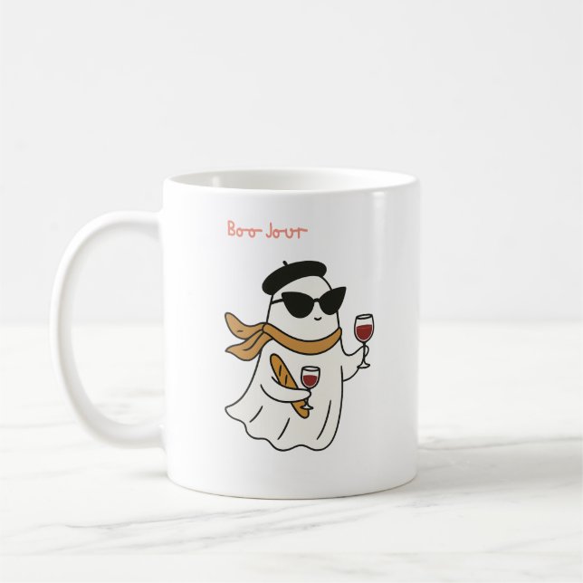 Taza De Café Gracioso boo truco o trato de Halloween (Izquierda)